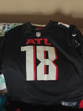 Nike Atlanta Falcons Black Red White #18 Jersey